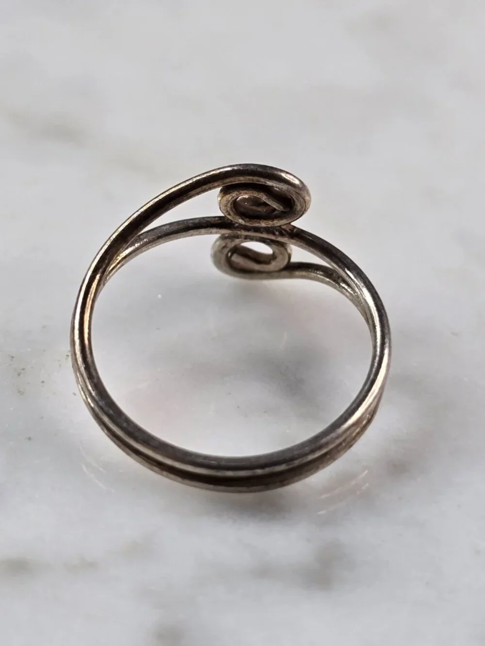 Womens Girls Vintage Estate Sterling Silver Modernist Ring 1.1g E4149
